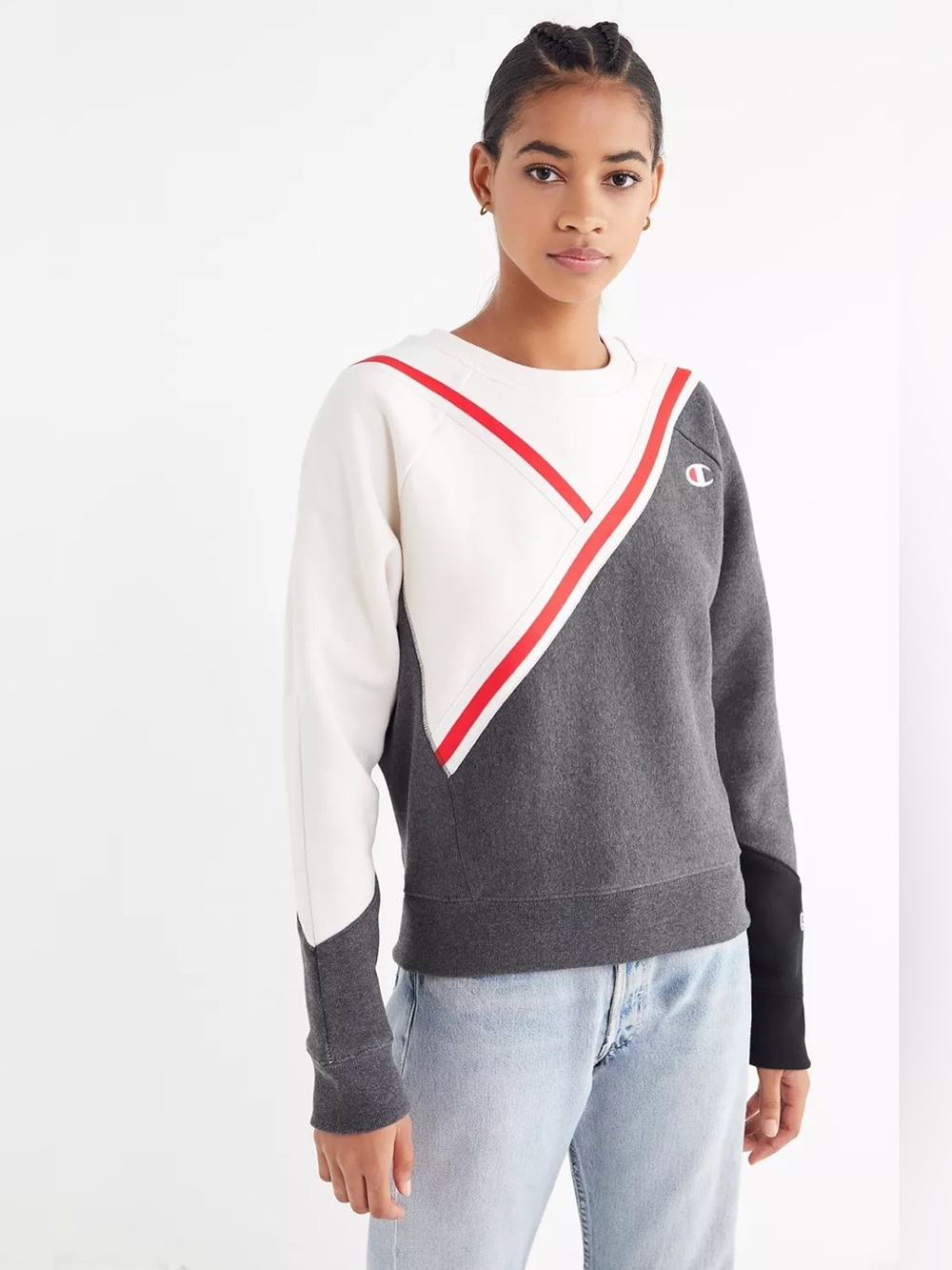 Champion Reverse Weave Diagonal Colorblock Sweatshirt - Picture 5 of 7